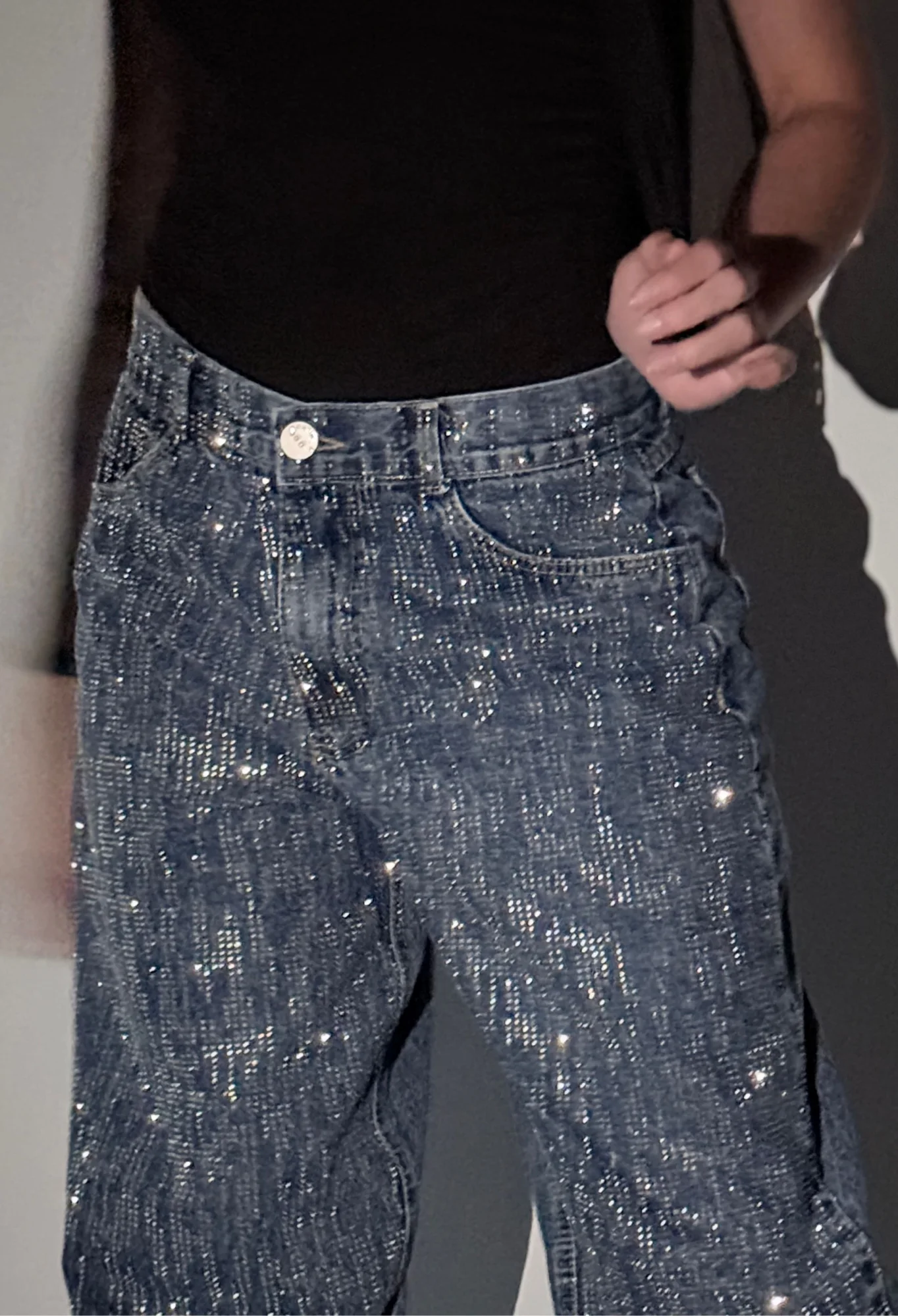 MIL735 - PANTALON RIGIDO STRASS BALLOON — vista 6