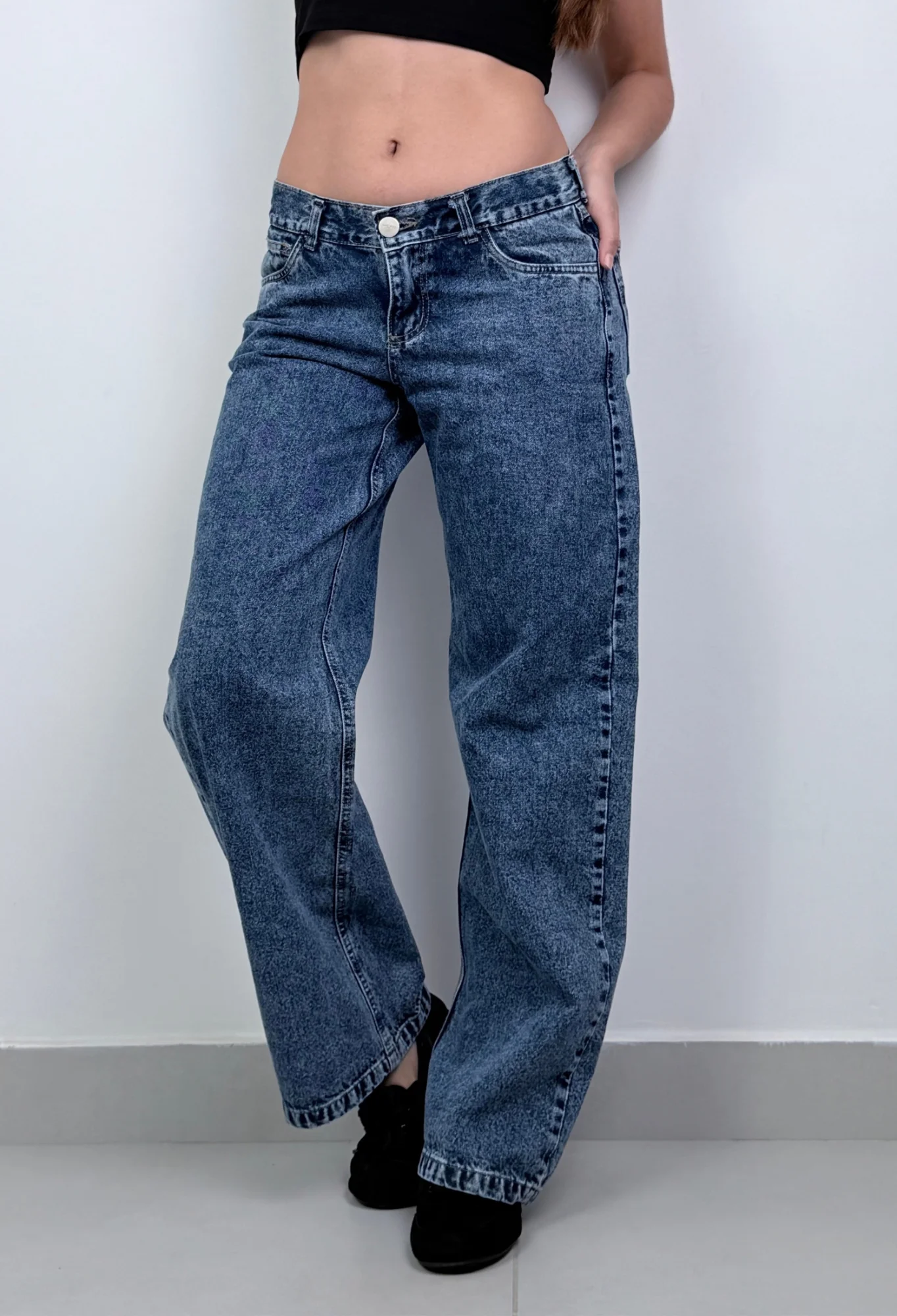MIL738 - PANTALON RIGIDO TIRO BAJO