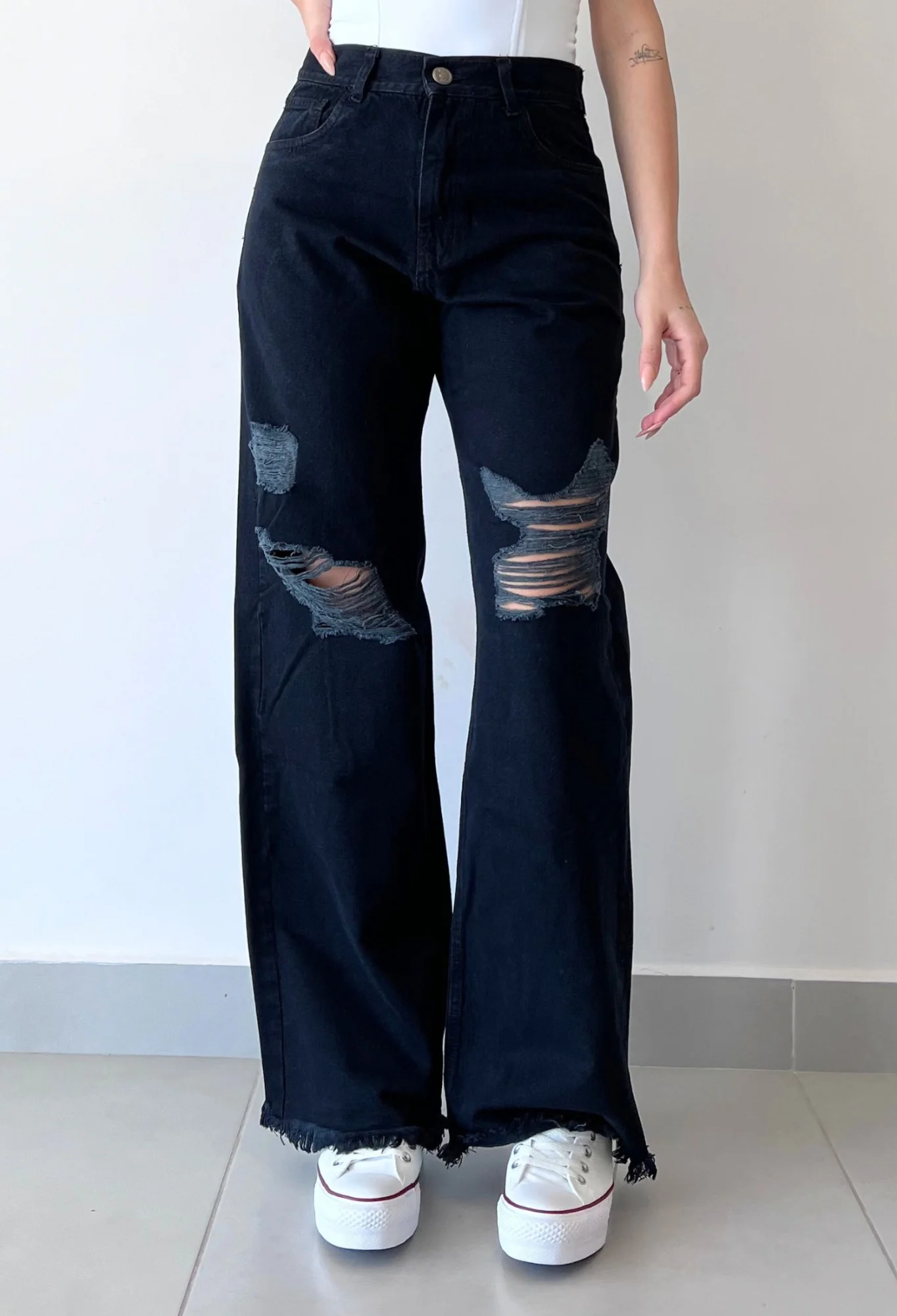 MIL472 - PANTALON RIGIDO WIDE ROTURA