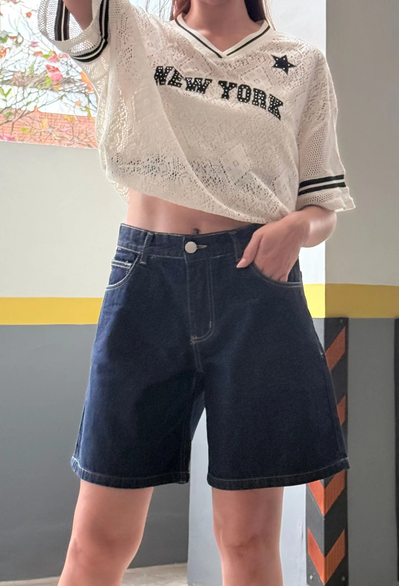 MIL736 - SHORT BERMUDA RIGIDO CON AJUSTE — vista 6