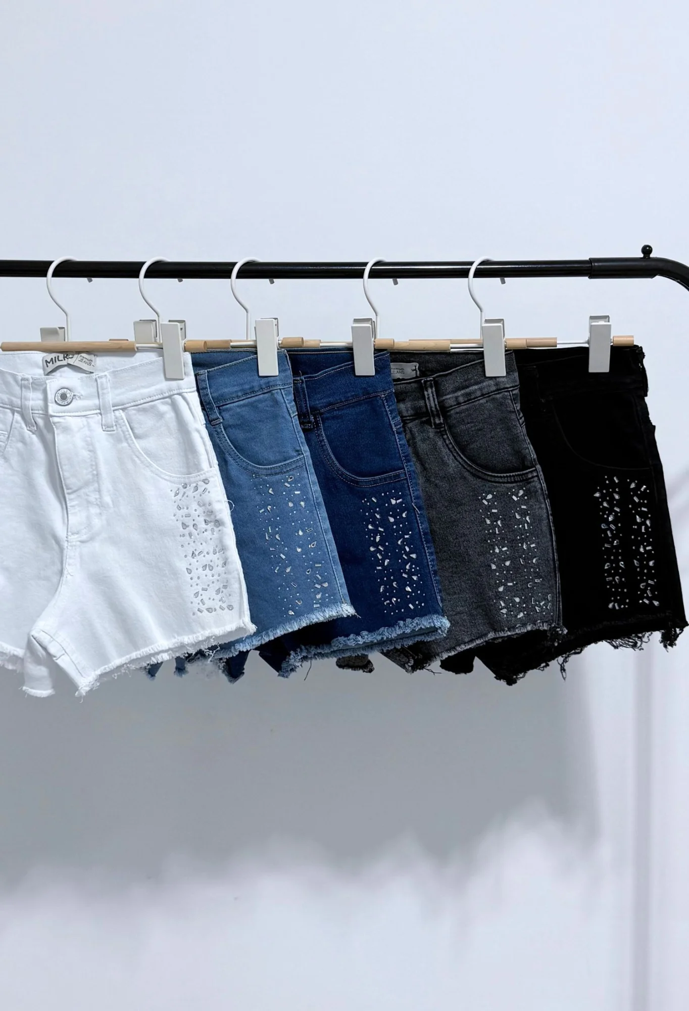 MIL555 - SHORT STRASS ELASTIZADO — vista 5