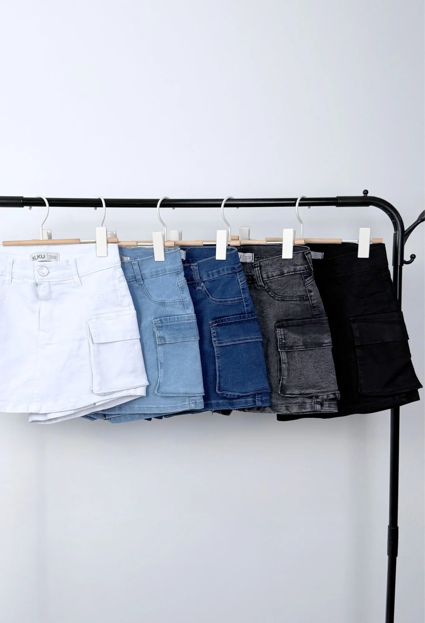 MIL535 - SHORT POLLERA CARGO ELASTIZADO — vista 8