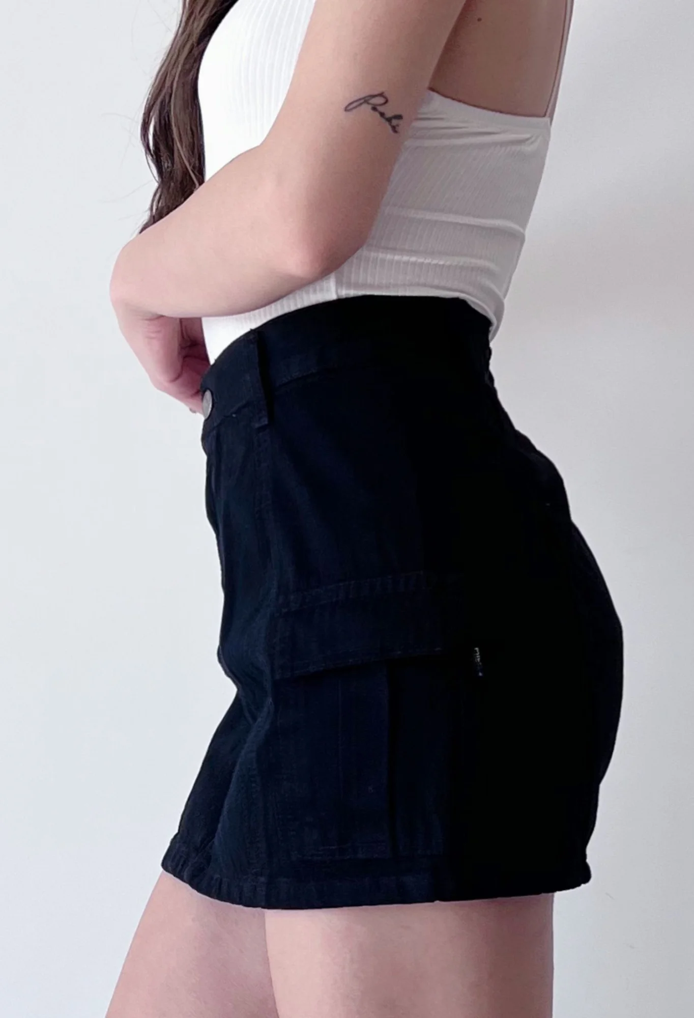 MIL487 - POLLERA MINI RIGIDO CARGO — vista 8