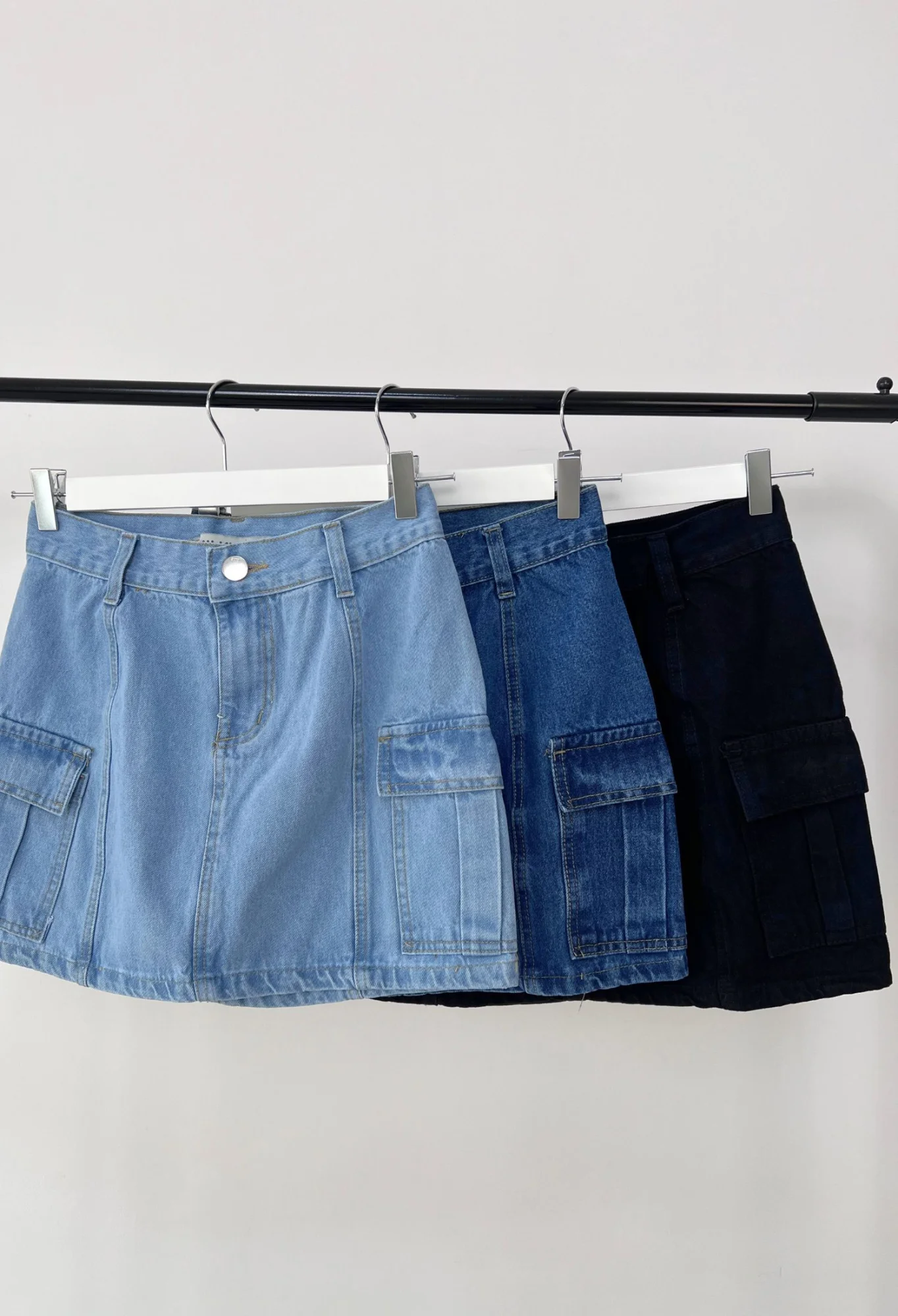 MIL487 - POLLERA MINI RIGIDO CARGO — vista 10